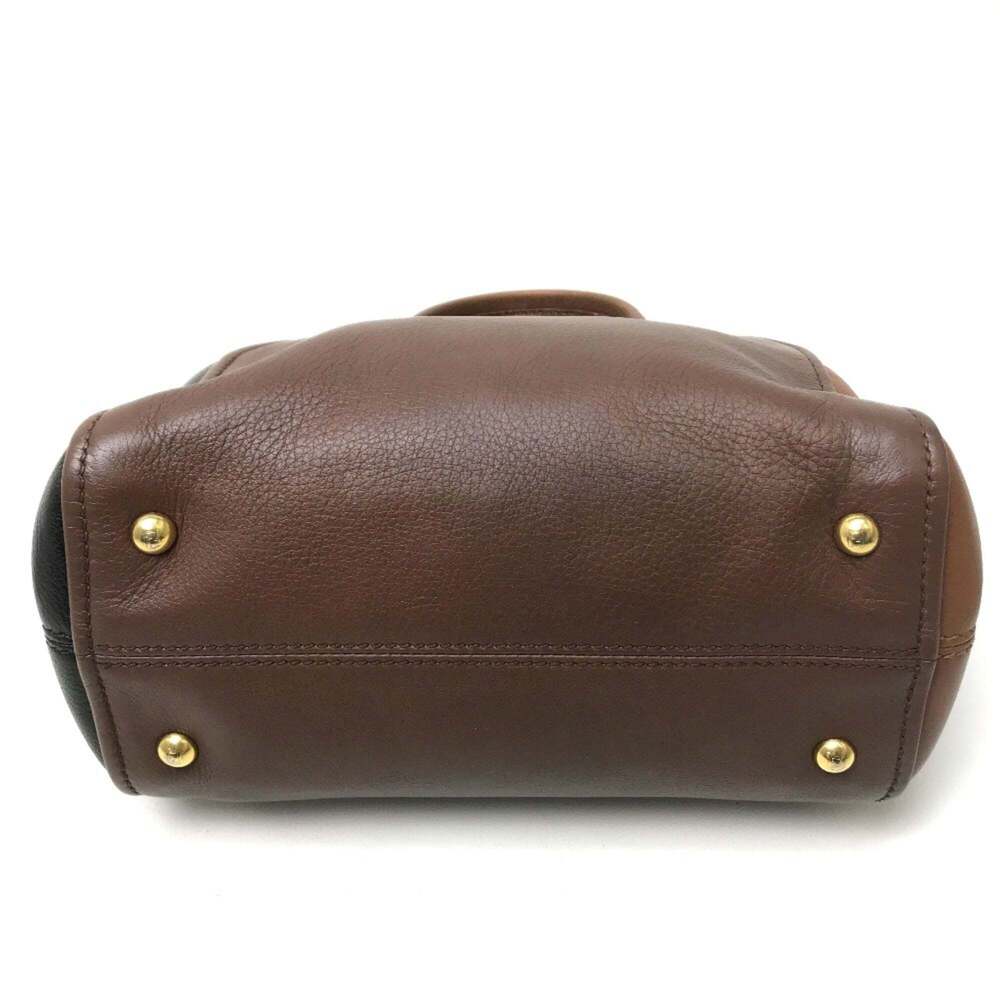 FENDI 8BL117 Chameleon Bag, 2-Way Shoulder/Handbag, Leather, Women's, Brown - Picture 3 of 10